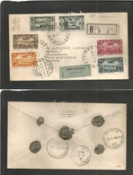 Lebanon. 1932 (10 Abril) Saida, Liban - Austria, Vocklabruck. Registered Air Multifkd Envelope VF Usage. Via Paris (18 A - Liban