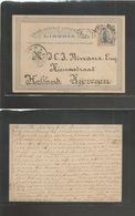 Liberia. 1902 (4 Oct) Monrovia - Netherlands, Nijmegen. 3c Tricolor Stat Card, Cds + Arrival On Front. VF. - Liberia