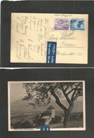 Liechtenstein. 1939 (5 June) Vaduz - Switzerland, Luzern. Air Fkd Ppc + Label. VF. - Altri & Non Classificati