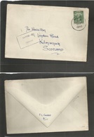 Malaysia. 1940 (24 Oct) Sarawak. Meri - Scotland, Kilmarrock. Single 2c Green Fkd Env + Depart Censor Cachet. Fine. - Malaysia (1964-...)
