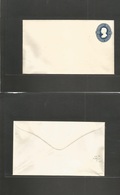 Mexico - Stationery. C. 1874. Hidalgo First Issue Stationary Envelope 25c Dark Blue. No Name And No Consigment RR. Most  - Messico