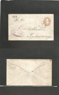 Mexico - Stationery. 1880 (9 Sept) Veracruz - Tulancingo, 4c Salmon Stat Envelope, No Distric Name, 380 Consigment Cds.  - México