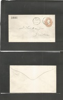 Mexico - Stationery. 1881. Havarr - Zacatecas. 4c Salmon Stat Envelope, Cancelled + Cachet Alongside Consigment 3881. Fi - Messico