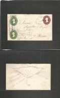 Mexico - Stationery. 1882. Acatlan - DF. Triple Print Hidalgo Issue Stationary Envelope, Puebla Name, 2082 Consigment. O - Messico