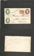 Mexico - Stationery. 1882. Saltillo - Laguna, San Pedro. Triple Prints X Hidalgo Stationary Issue, Saltillo Name + 1882  - México