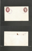 Mexico - Stationery. C. 1882. Hidalgo Issue Stat Envelope (part Of Flap Missing Due To Package Usage) Doble Print 5c Bro - Mexique