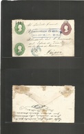 Mexico - Stationery. 1882 (2 Dec) DF - Orizava (10 Dic) Triple Print Hidalgo Stationery Envelope. Mexico Name, 5482 Cons - Mexiko