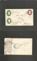 Mexico - Stationery. 1883 (Junio 21) Toluca - Tlalpujahua. First Hidalgo Stat Env Design, Triple Print "983" Consigment, - Mexique