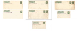 Mexico - Stationery. C. 1886-7. Express Wells Fargo + Medalions. Selection Of Seven Mint Stat Envelopes Incl 2 Revaluate - Mexico