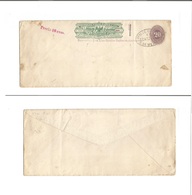 Mexico - Stationery. C. 1887. Express Well Fargo. 20c Lilac Numeral + 4 Diff Ovpts Revaluation. Preobl (or Package Usage - Mexiko