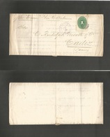 Mexico. 1888 (1 Marzo) Tampico - Spain, Cadiz. Per "Texan" Via New Orleans. Printed Current Prices At Pm Rate Fkd 1c Gre - México