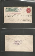 Mexico - Stationery. 1889 (Marzo 1) Large Diagonal Plate Intrusion Crack. La Piedad - Mexico DF (2 Marzo) WF 15c Dark Gr - Mexiko