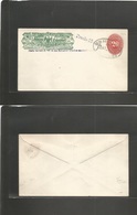 Mexico - Stationery. C. 1890. Mint Wells Fargo 25c Green Worn Plate Print + 20c Orange Unusual On Revalidated 40c / 2 On - Mexico