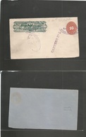 Mexico - Stationery. 1891 (Mayo 1) Ciudad Juarez - DF Mexico Stat Env Front Of Package Usage, Dark Green Wells Fargo + 1 - Mexique