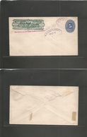 Mexico - Stationery. 1891 (27 Dec) Wells Fargo Stat Env, Dark Green + 5c Blue Numeral, Tied San Francisco, California. W - México