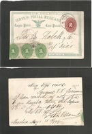 Mexico - Stationery. 1892 (15 May) Monclova - Porfirio Dias Via Piedras Negras (17 May) 2c Large Numeral Red /green SPM  - México