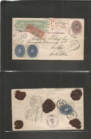 Mexico - Stationery. 1892 (29 Dic) Zacatecas - COLOMBIA, Colon (17 Enero 1893) Panama Today. An Express Wells Fargo + Nu - Mexique