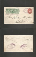 Mexico - Stationery. 1893 (7 Octubre) EMISION COLOMBINA. Colon Exhibition. Special Print Wells Fargo + 10c Red Large Num - México