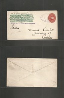 Mexico - Stationery. 1893 (9 Nov) EMISION COLOMBINA. Colon Issue Special Print. Wells Fargo + 10c Red Large Numeral Stat - Mexico