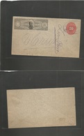 Mexico - Stationery. 1894 (1 Feb) Jalapa - Veracruz. Express Hidalgo 15c + 10c Large Numeral On Greenish Paper. Oval Vio - Mexico