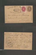 Mexico - Stationery. 1894 (5 Sept) Frontera - DF. SPM 3c Brown Numeral + 2c Red, Tied Cds. Attractive Town Usage. Two Va - Mexique