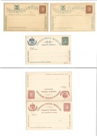 Mexico - Stationery. C. 1895. SPM. Military Issue Stationary Card Selection Of 4 Diff Incl One Doble. Fine Group. - Mexique