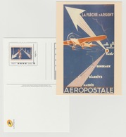 France 2017 - Carte Postale Entier Aeropostale La Flèche D'argent Avion Airplane Flugzeug Philaposte - Pseudo-interi Di Produzione Ufficiale