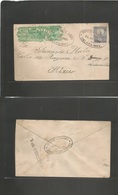 Mexico - Stationery. 1895 (24 Dic) Celaya - Mexico DF. Wells Fargo + 5c Blue Mulitas. The Emerald Scarce Color Shade, Pl - Mexique