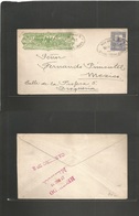 Mexico - Stationery. 1896 (25 Marzo) San Luis Potosi - DF Mexico. Express Wells Fargo (yellow Green Shade) + 5c Blue Mil - Messico