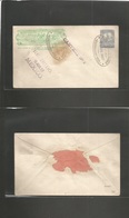 Mexico - Stationery. 1897 (17 April) Guadalajara - Mexico DF (18 April) Wells Fargo Emerald 10c + 5c Blue Militar Issue  - Mexico