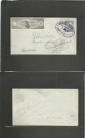 Mexico - Stationery. 1897 (7 Junio) Express Hidalgo Riveroll. 10c Black + 5c Military On Light Bluish Gray Paper. Scarce - Mexico