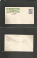 Mexico - Stationery. 1898-9. Express Wells Fargo (yellow Green) + Militar 5c Blue Sat Envelope With Doble Overprinted /  - Messico