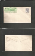 Mexico - Stationery. 1898-9. Express Wells Fargo (emerald Rare Color) + 5c Blue Militar Issue INVERTED Print. VF + Rare  - Mexico