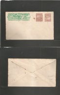 Mexico - Stationery. 1898-9. Express Walls Fargo + 20c. Mulitas Issue (x2, One INVERTED Print) To Tebeche Positioning. C - México