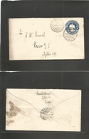 Mexico - Stationery. 1900 (20 Junio) Leon - DF Mexico. 5c Blue Eagle Embossed Stat Env. XF Nice Item. - Mexiko