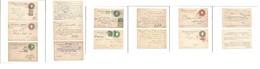 Mexico - Stationery. 1913-17. Hidalgo Embossed Stationary Cards. Group Of 7 Diff Incl "Barrilito" "Revolution" Ovpt Adtl - México