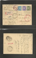 Netherlands. 1941 (17 Apr) Harmelen - USA, Chicago Ill (7 May) Via Germany, Koln (18 Apr) Registered Multifkd Private Ca - Autres & Non Classés