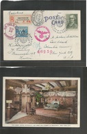 Netherlands. 1941 (12 Oct) Amsterdan - USA, NYC (18 Nov) Registered Com Frkd Card, Special Cachet. Fine. - Altri & Non Classificati