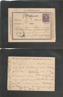 Dutch Indies. 1876 (20 May) Kosdien - Samarang (21 May) Local 5c Lilac Early Stat Card Usage. Fine. - Netherlands Indies