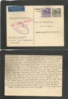 Dutch Indies. 1941 (July) Chermingskamp, Taroetoeng - Alasvallei. Internees Camp POW Intermail / Air Usage 3 1/2c Grey S - India Holandeses