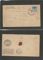 Nicaragua. 1914 (9 May) Wawa Sawmill - Switzerland, Aargau (26 May) Official Overprinted + 5c Ovptd Single Fkd Envelope  - Nicaragua