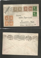 Norway. 1927 (20 Aug) Hammerfest - Germany, Hamm, Wefalic. Multifkd Mixed Issues Envelope. Lovely Usage Incl Block Of Fo - Other & Unclassified