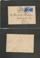 Norway. 1938 (19 Dec) Kapp - Switzerland, Bern. Single 30 Ore Blue Fkd Envelope Lovely Usage. - Other & Unclassified