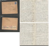Norway. 1943 (19 July) France Petain. Fkd Envelope With Contains. Paris - Feldpost 22558 / OT Mann Tromse, Norway (10 Au - Other & Unclassified