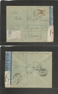 Palestine. 1919 (21 Febr) EEF. Jerusalem - Switzerland, Luzern (5 March) Registered Single 2 Piaster Perf Fkd Env + Depa - Palestina