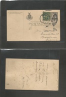 Philippines. 1915 (10 July) Manila - Spain, Barcelona. 2c Black + Adtl Stat Card Cds. Fine Used + Dest. - Philippines