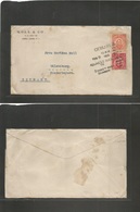 Philippines. 1925 (3 Febr) Cebu - Germany, Vilsbiburg. Multifkd Env Incl 12c Orange Lincoln Issue. Special Depart Cachet - Philippinen