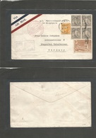 Philippines. 1934 (21 June) Manila - Germany, Wappental. Air Multifkd Envelope. Via "Steamer Serooskerk" To Singapore Th - Filippine