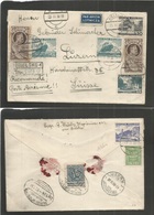 Poland. 1936 (25 Febr) Bielsko - Switzerland, Luzern (27 Feb) Air Registered Multifkd Env. VF. - Sonstige & Ohne Zuordnung