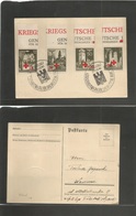 Poland. 1940 (13 Aug) Krakau Red Cross Usage Nazi Occup. Slogan Svastika Cachet. Used Card To Warsaw. - Otros & Sin Clasificación
